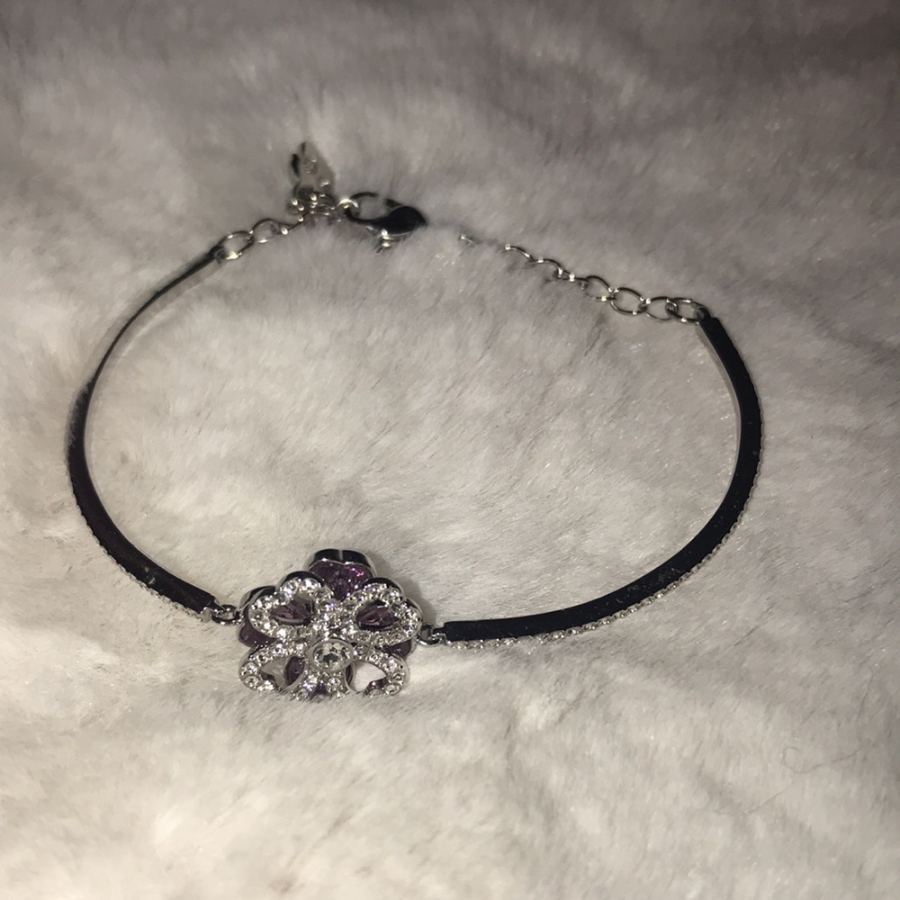 Authentic Swarovski four leaf clover bracelet